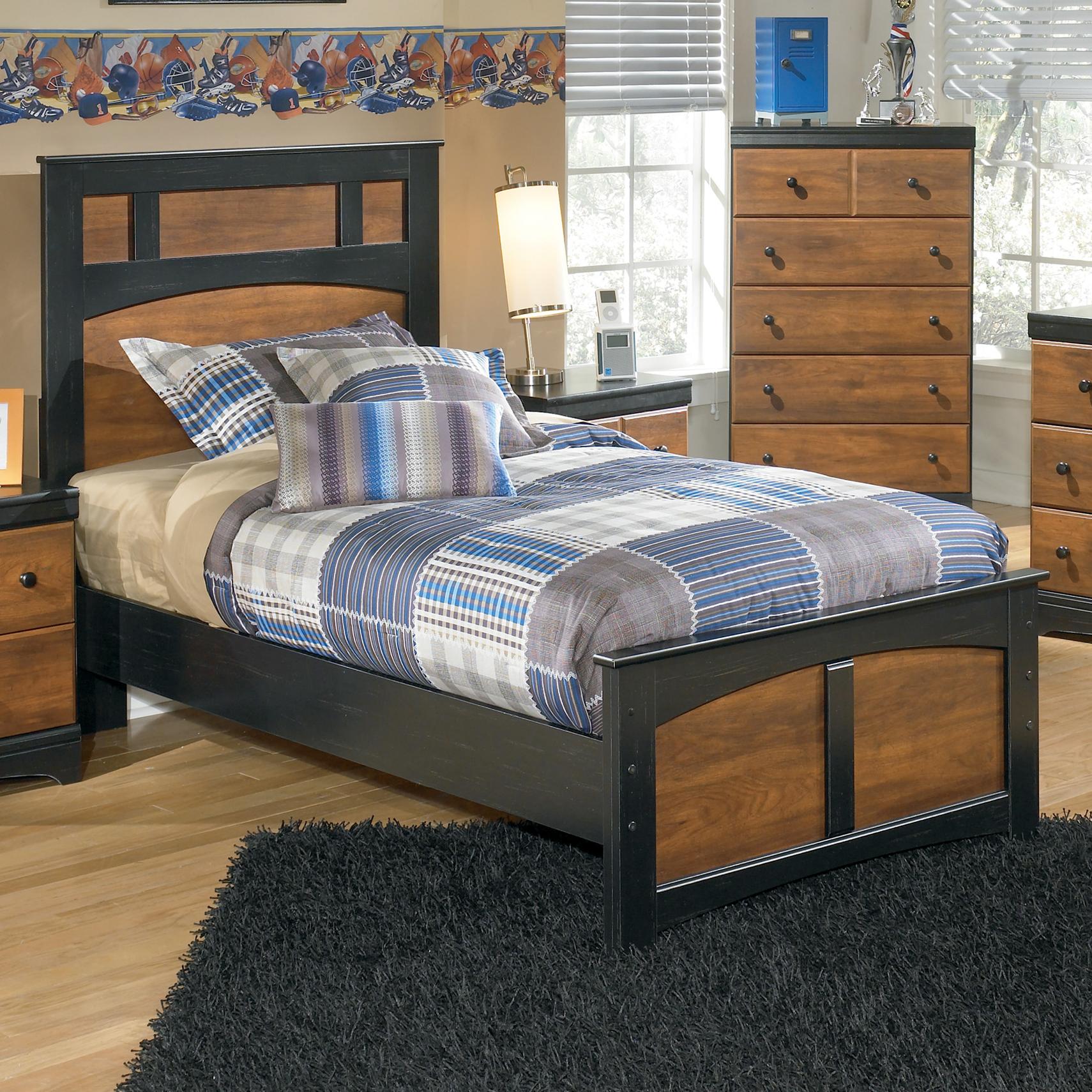 Ashley (Signature Design) Aimwell TwoTone Finish Twin Platform Bed